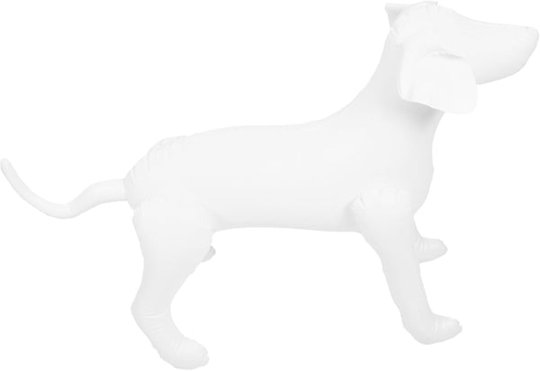 Mobestech Pet Clothing Model Dog Mannequin Display Stand, Inflatable Dog Model for Clothing Rack, White PVC