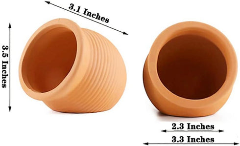 Fish Tank Decorations - Ceramic Pot Cave Aquarium Accessories for Fighting Fish, Shrimp, Cichlids to Play, Breed, Hide,