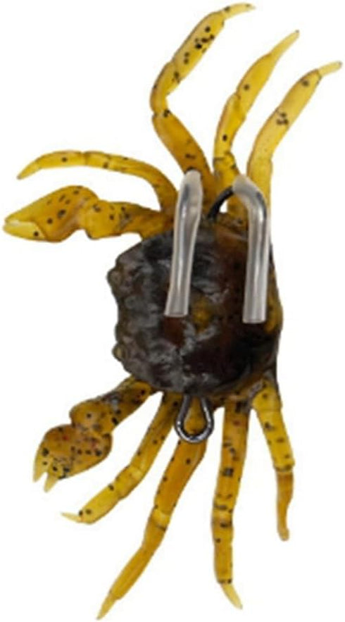 Viodmss 6pcs 3D Cranka Crab Lure Crab Bait Simulated Crab Soft Lure with Double Hooks for Fishing Accessories Tools