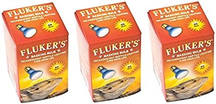 (3 Pack) Fluker's Basking Spotlight Bulbs for Reptiles, 60 Watt