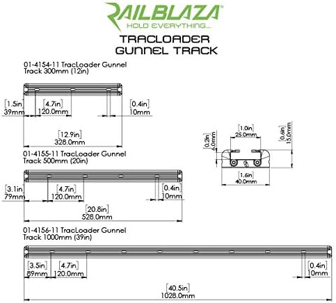 RAILBLAZA TracLoader Aluminum Boat Gunnel Track for Mounting Fishing Accessories