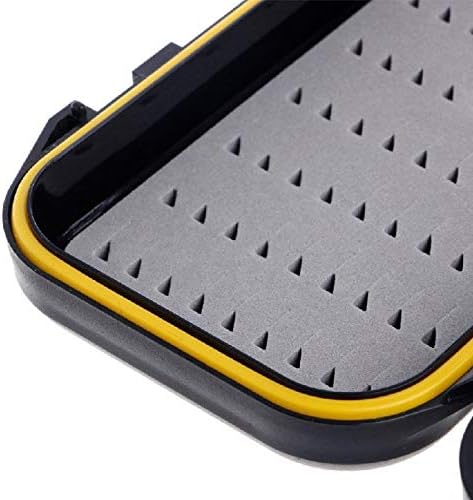 ORIONE Waterproof Portable Fly Fishing Box, Easy Grip Foam Jig, Large Capacity Pocket Sized Case for Fly Fishing and