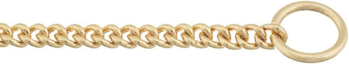 Alvalley Metal Chain Dog Show Collar, Adjustable Slip Collar for Toy, Small, Medium, Large, XL Dogs (Gold Plate, 22in,