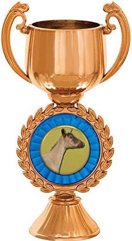 6.5" Customizable Bronze Dairy Goat Trophy - Personalized Award