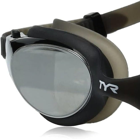 TYR Adult Vesi Mirrored and Non-Mirrored Swimming Goggles - Wide Peripheral Range, Anti Fog, No Leak