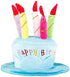 Cute Adorable Dog Cat Birthday Cake Hat, Pet Cap with 5 Color Candles Design, Party Custom Accessory (Pink)