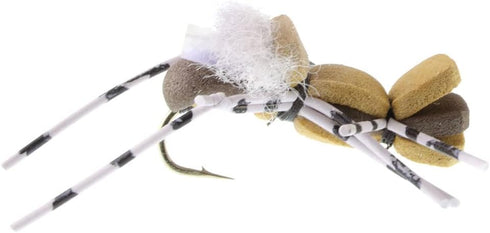 The Fly Fishing Place Basics Collection - 10 Dry Fishing Grasshopper Flies, Foam Hoppers Dry Fly Assortment - 5
