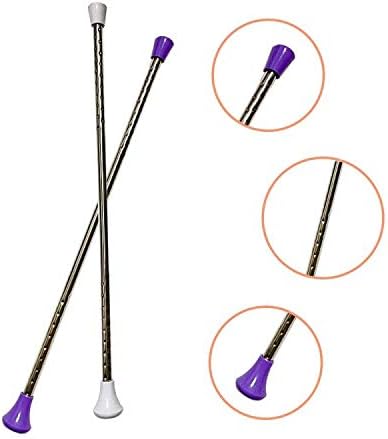 Dasiyoki 2 2 Pack) Twirling Baton Pieces Spinning Dance Baton Metal Gymnastics Parade Stick for Child in Majorette