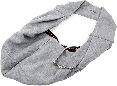 Pet Sling Carrier Bag Travel Tote for Cats and Dogs, Up to 16 lbs (Gray)