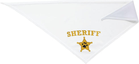Costume Accessory Set Pet Dog Bandana: For Halloween Christmas Cosplay Role Play Party (Sheriff-White)
