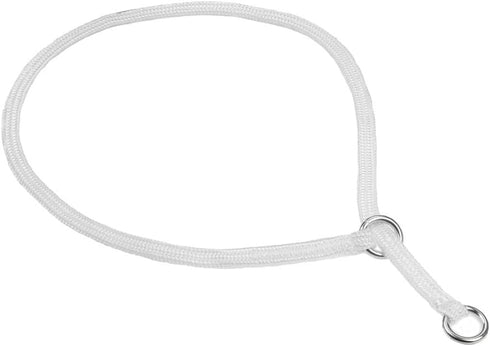 Show Slip Collar - Premium Flat Braided Nylon Dog Collar with Chrome Plated Hardware for Small to Large Dogs