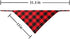 Pohshido 2 Pack Dog Cat Buffalo Plaid Bandanas, Checkered Red Flannel Triangle Bibs for Pets (Large)
