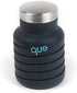 que Bottle - Fashionable & Collapsible 12oz Water Bottle, Metallic Charcoal