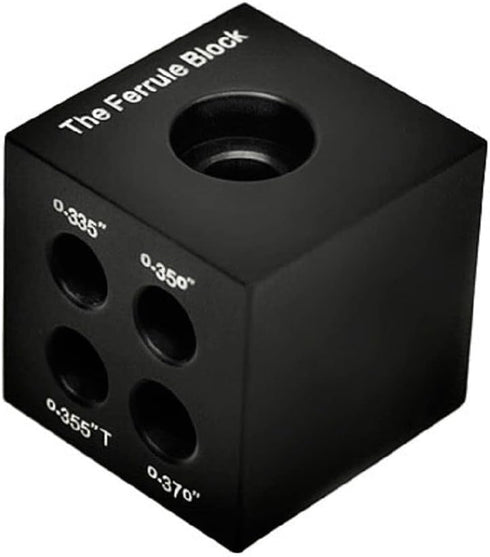 Hireko The Ferrule Block - Ferrule Installation Tool and Shaft Tip Measurement Gauge, Black