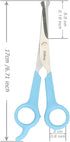 Chibuy Professional Pet Grooming Scissors - Blue Stainless Steel Dog Eye Cutter for Dogs and Cats, Size 6.70"