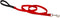 LupinePet Basics Padded Handle Leash, 1/2" Red, 4-foot for Small Pets