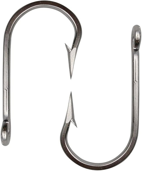 Generic 10pcs 7732 5/0 6/0 7/0 8/0 9/0 10/0 11/0 12/0 Stainless Steel Fishing Hooks Sharp Big Thick Tuna Bait Fishing