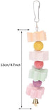 Parrot Beak Trimmer Calcium Stone Chinchilla Grinding Teeth Lava Block Chewing Toys with Bell 2 Pieces