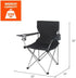 Generic Black Quad Folding Camping Chair with Built-in Cup Holder, Portable & Heavy-Duty