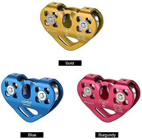 LIXADA Zipline Pulley 30KN Trolley for 1/4 5/16 3/8 1/2 Cable, Holds Up to 6700lbs for Backyard Zipline