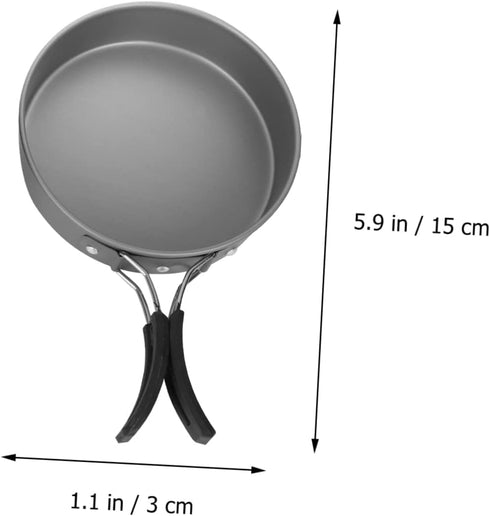 Cookset Backpacking Yardwe Portable Camping Cookware Lightweight for Outdoor Cooking Frying and Steaming Cooking Gear