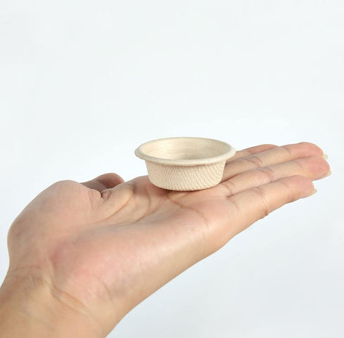 Paper Gecko Feeding Cups - 0.5oz Small Bowls for Reptiles, 100 Pack for Crested Gecko and Spiders