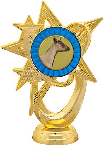 5.5" Gold Dairy Goat Trophy - Custom Engraved Award