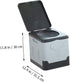 MAGICLULU Portable Folding Toilet for Camping Emergency Travel Potty Storage Box Lightweight Outdoor Toilet for Car