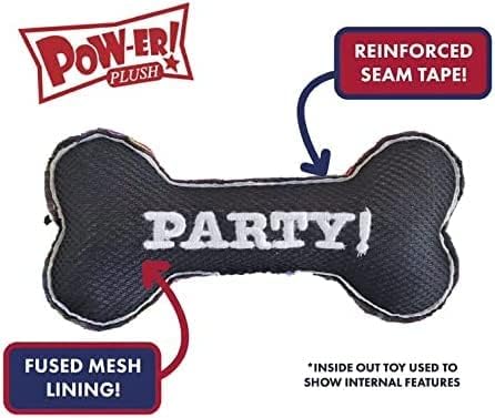 Huxley & Kent Puggles Can (Large) - Power Plush Dog Toy with Squeaker, Fun and Durable Dog Gift