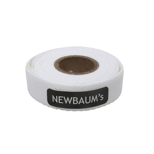 Newbaum's White Cloth Bike Handlebar Tape, 10 ft Roll, 0.75” Wide