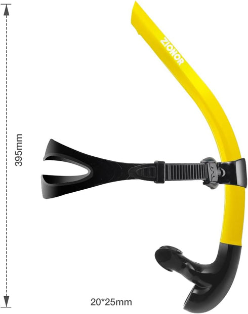 ZIONOR Snorkel Lap Swimming Training Diving Snorkeling with Comfortable Mouthpiece, One-Way Purge Valve
