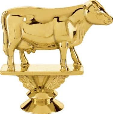 9.5" Personalized Black Starlite Cow Trophy, Dairy Cow Trophy Award, Customize Now