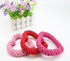 Pink Cute Dog/Cat Chew Toys, Heavy Duty Dental Rope Toy, Creative Love Heart Shaped Interactive Puppy Rope Toy