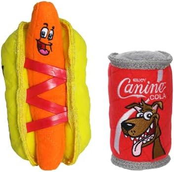 TUFFY - World's Tuffest Soft Dog Toy - Funny Food- 2-in-1 Toy