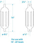 Seachoice Twin Eye Ribbed Inflatable Boat Fender - Various Sizes