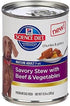 Hill's Science Diet 12.8 oz., 12 Savory Stew with Beef & Vegetables Mature Adult Canned Dog Food, Case