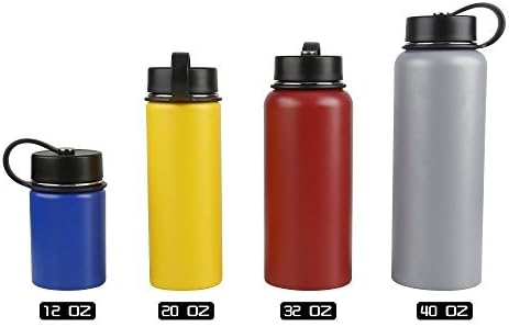 Tahoe Trails 12 oz Double Wall Vacuum Insulated Water Bottle, Stainless Steel, Jasper