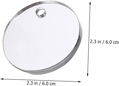 Beta Fish Tank Accessories Set, 1 Betta Training Mirror Double Sided Acrylic Float 6cm