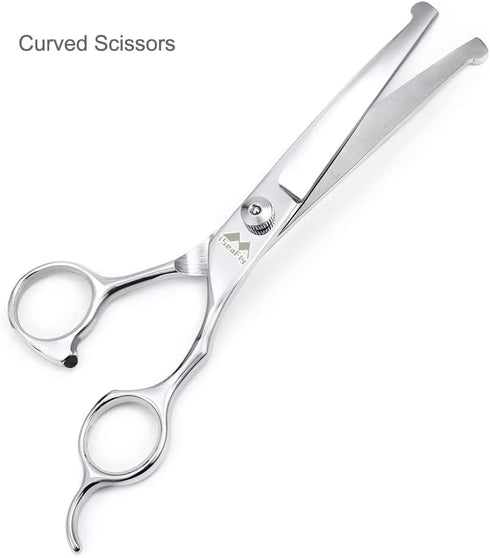iSeaFly 6 1 Dog Grooming Scissors Kit with Round Tip, in Cat Dog Scissors, Stainless Steel Pet Grooming Shears