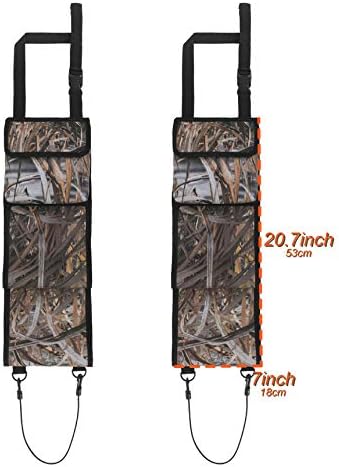 MYDAYS Camo Front Seat Gun Organizer - Seat Back Gun Rack and Sling Bag for Hunting Rifles/Shotguns