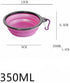 Collapsible Dog Bowl 2 Pack - Portable Silicone Pet Bowl with Carabiner for Small and Medium Dogs