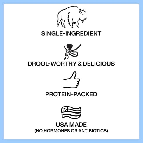 Spot & Tango Bison Bites Dog Snacks - 100% Bison Kidney, Freeze-Dried Treats for All Dogs