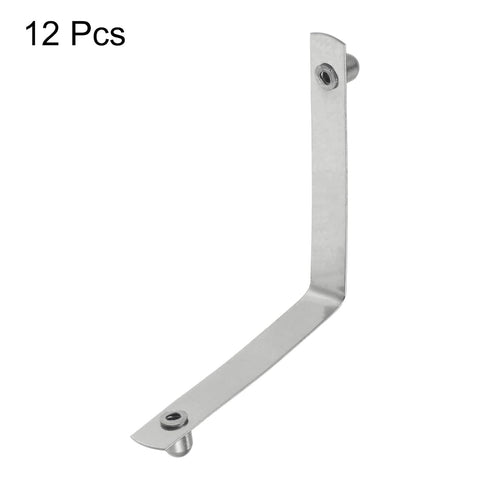 HARFINGTON 12pcs Double Button Kayak Paddle Snap Spring Clip, 50x6.3mm 65Mn Spring Steel for Tent Umbrella Camping