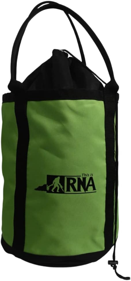 RNA Plain Jane II Rope Bag - Outdoor Equipment & Arborist Gear, Green Bucket-Style Pack/Bag with Black Drawstrings
