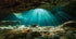 36X18 Inches Fish Tank Background, Sunshine Ocean Floor Terrarium Background Decor, Underwater Stone Durable Polyester Background with 8 EVA Double-Sided Tapes