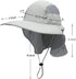 Surblue Wide Brim Sun Hat with Adjustable Neck Flap, UPF50+ Hiking and Fishing Hat for Men and Women