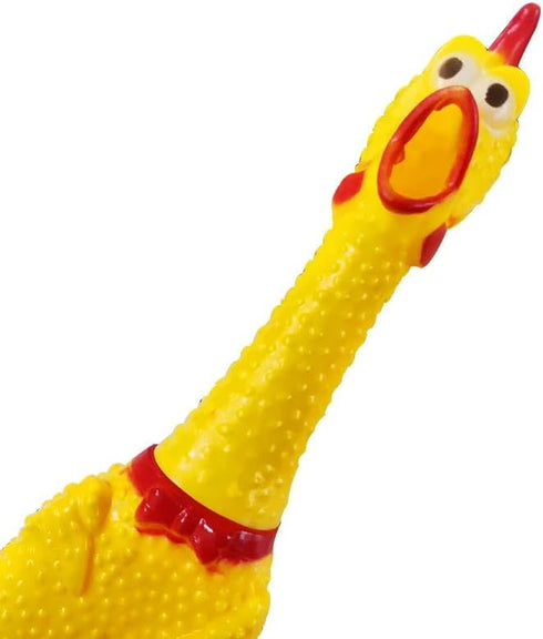 Dlh western 12 Inch (2-Pack) Large Screaming Rubber Chicken, Squawking Chicken