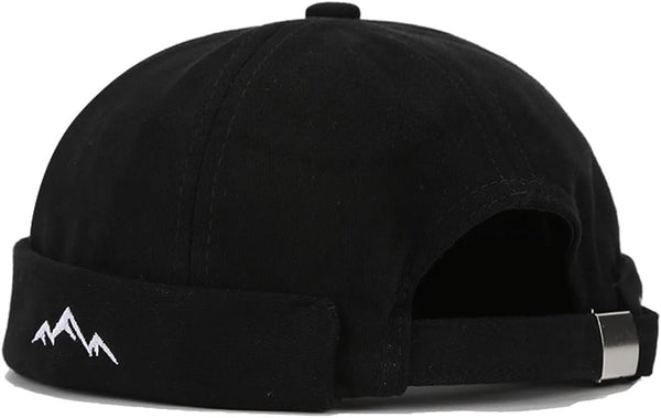 Quanhaigou Brimless Sailor Cap - Adjustable Rolled Cuff Skull Beanie Hats for Men and Women