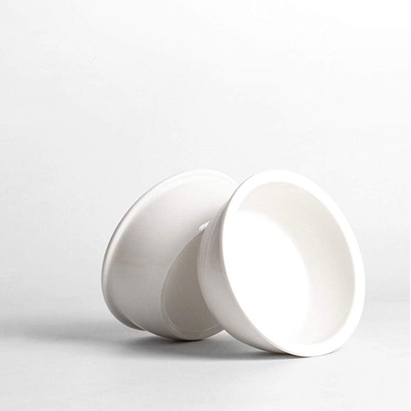 2Pcs Replaceable Ceramics Bowls for Basic Cat Bowls, Bamboo (2Pcs Bowls, Ceramics)