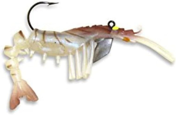 Egret Baits 2 Inch Black/Chartreuse Vudu Shrimp Lure, 2 Pack
